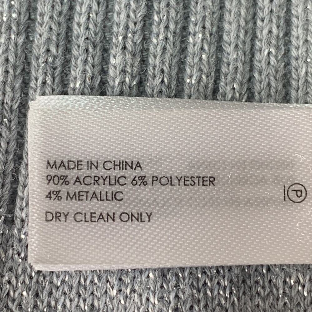 Michael Michael Kors Jet Set Logo Knit Scarf Charcoal and Metallic Silve - Picture 7 of 7